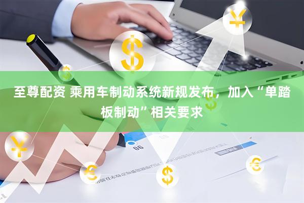 至尊配资 乘用车制动系统新规发布，加入“单踏板制动”相关要求