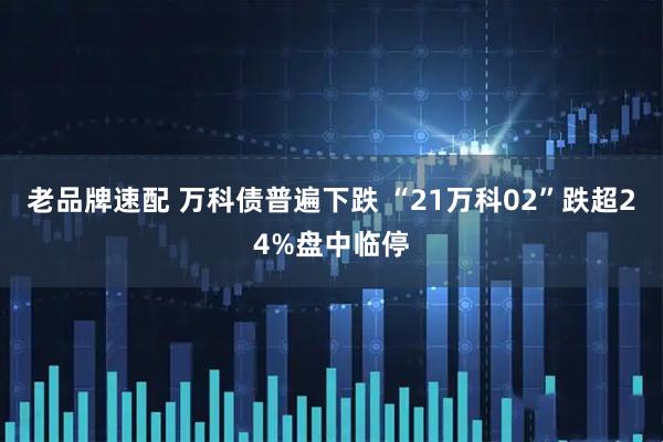 老品牌速配 万科债普遍下跌 “21万科02”跌超24%盘中临停